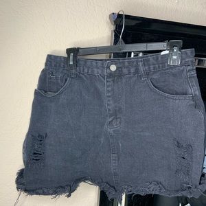 Ripped Jean skirt